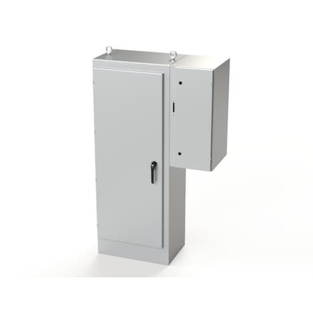 Saginaw Control & Engineering 3 Point Latch with Padlock Handle Electrical Enclosures, 72 in H, 18 in D, 27-1/2 in W SCE-72XD2818